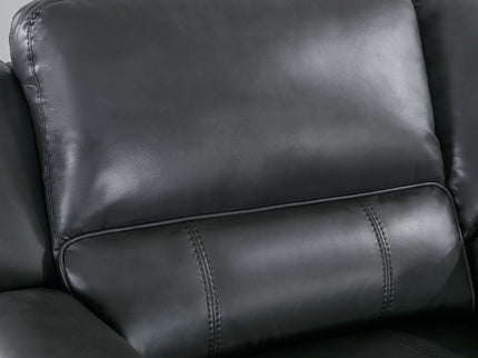 Power Reclining Sectional Sofa With 3 Adjustable Recliners, USB Ports & Cup Holders, Oversized Seating For Living Room - Black