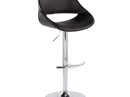 Fabrico - Contemporary Adjustable Bar Stool With Rounded T Footrest (Set of 2)