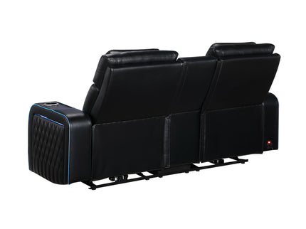 Electra - Power Reclining Loveseat With Power Headrests, Console, Speakers, Massage, LED Lighting And USB Control