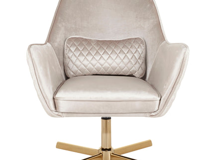 Diana - Contemporary Lounge Chair - Gold / Cream
