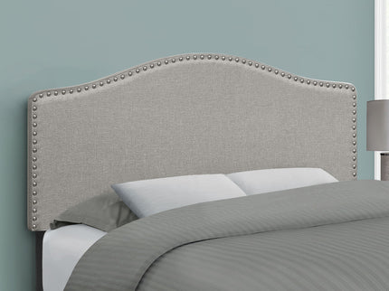 Full Size, Bed Headboard Only Upholstered, Transitional - Gray