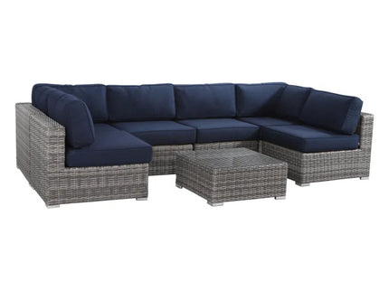 Seating Set With Cushions Handcrafted Wicker Design