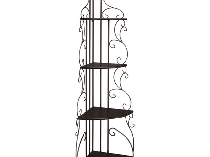 4 Shelf Corner Bookcase - Cappuccino
