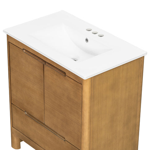 Softened Modern Bathroom Vanity With Sink