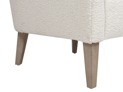 Nimbus - Curved Accent Chair - Ivory White