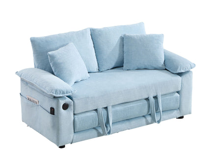 Upholstered Futon Convertible Floor Sofa Bed