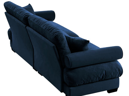 Modern Oversize Sofa With Cloud Like Comfort, Featuring Waist And Throw Pillows