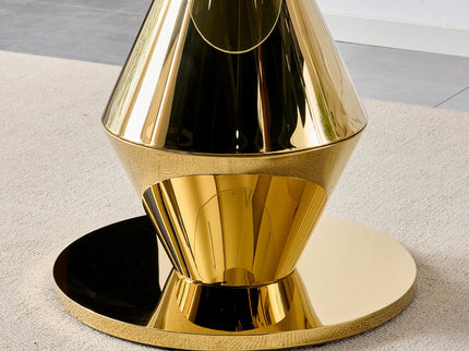 Round Dining Table - Gold