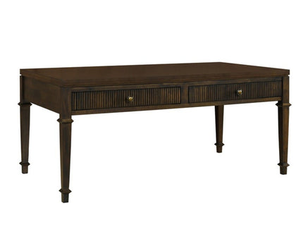 Fluted - 2 Drawer Coffee Table - Brown