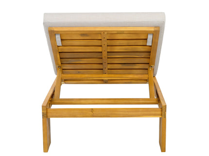 Outdoor Chaise Lounge Set & Side Table, 5 Position Adjustable Patio Recliner