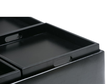 Avalon - Square Coffee Table, Storage Ottoman