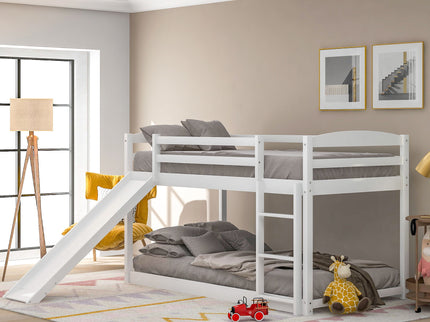 Durable Bunk Bed With Convertible Slide And Ladder