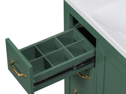 Modern Bathroom Vanity Base Only, 6 Drawer Storage With Adjustable Shelf