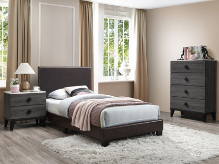 Upholstered Bed With Adjustable Headboard