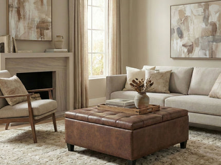 Harrison - Upholstered Coffee Table Storage Ottoman