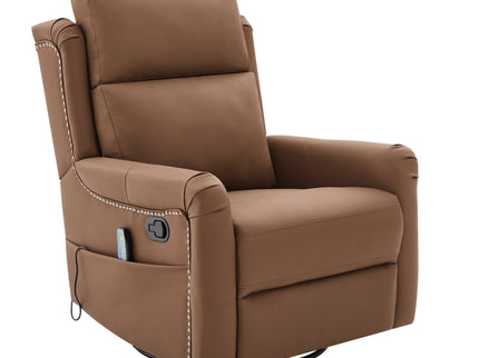 Manual Recliner Swivel Rocking Chair With 8 Point Massage And Heating