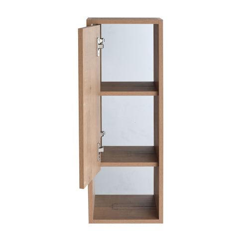 10" Wall Mounted Storage Cabinet, Bathroom Cabinet With Soft Close Door - Imitative Oak