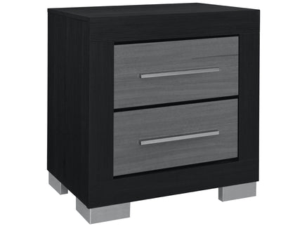 Elsa - 2 Toned Nightstand With Bar Handle And Spacious Drawers