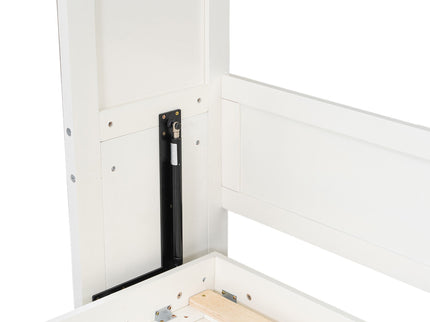 Full Size Murphy Bed With 2 Drawers - Beige