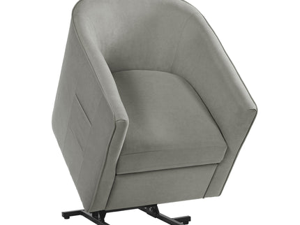 Power Lift Recliner Barrel Shape Reclining Chair With Footrest And Side Pocket