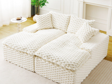 Double Chaise Lounge With Full Compressed Sponge