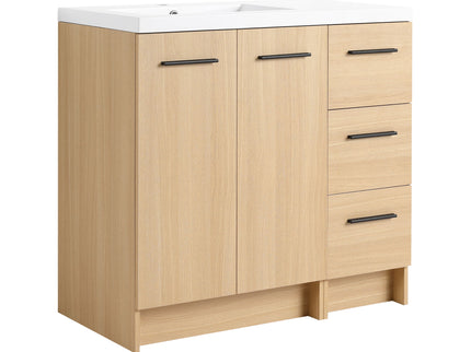 Wall Mounted Floating Bathroom Vanity With Sink, Door & Drawers Modular Cabinet