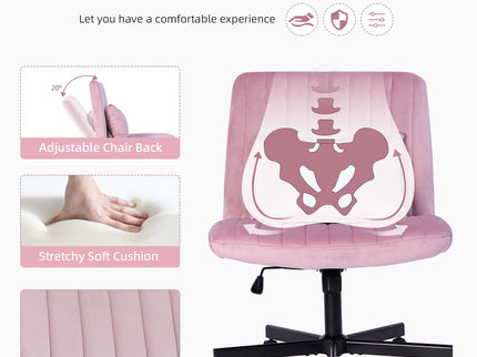 Criss Cross Office Chair With Adjustable Height, Ergonomic Design