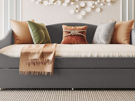 Upholstered Daybed With Light And Trundle