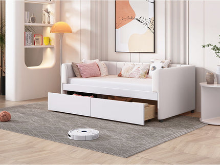 Upholstered Daybed With Ergonomic Design Backrest