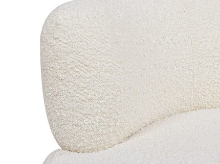 Fuji - 360 Swivel Low Barrel Back Accent Chair - Ivory White
