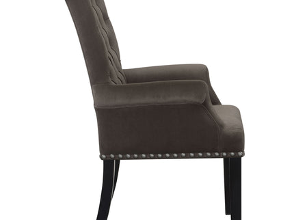 Norwich - Dining Arm Chair With Button Tufting And Rolled Top