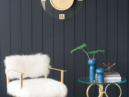 Round Moving Gear Roman Numeral Clock - Multicolor