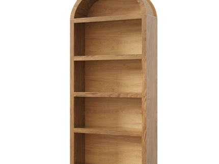 Freestanding Tall 5 Tier Display Bookcase For Living Room (Set of 2) - Brown