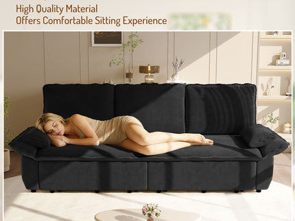 King Size Pull Out Sofa Bed, 3 In 1 Convertible Multifunctional