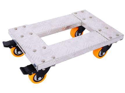 Heavy Duty Furniture Dolly Trolley Car, Aluminum Frame With 3" Tpu Professional Casters, Brake Option