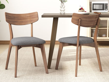 Mid Century Upholstered Dining Chairs (Set of 2)