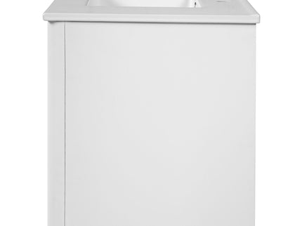 Floating Bathroom Vanity With Oval Knobs & Round Edge, Soft Close Drawer Slides