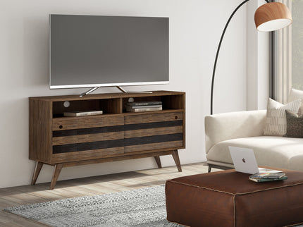 Clarkson - TV Stand - Rustic Natural Aged Brown