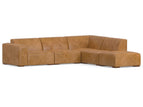 Light Brown / RAF Sectional Sofa With Ottoman