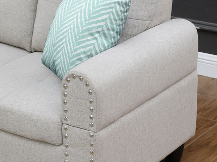 Alger - Left Hand Facing Sofa & Chaise With Ottoman