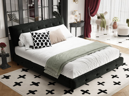 Tufted Headboard With Extra-Large Ultra-Soft Cloud Pillow Design