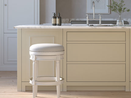 Rustic Elegance Backless Swivel Stool