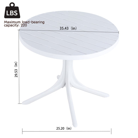 4 Modern Stackable Plastic Armchair Matched With Round Table