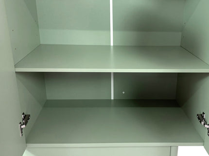 4 Door Intaglio Storage Cabinet - Mint Green