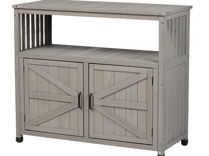 Patio Bar Table Set With Storage