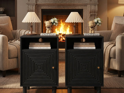 Nightstand With Charging Station & Storage