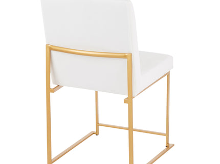 Fuji - Contemporary Stylish Frame, High Back Dining Chair (Set of 2)