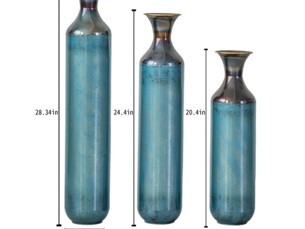 Modern Droplet Shaped Floor Vase Set, 3 Piece Home Decor