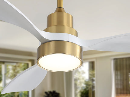 48" Ceiling Fan With 3 Blades, Remote Control Reversible DC Motor For Living Room