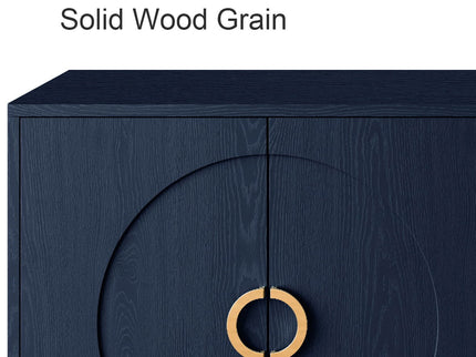 Modern Lacquered 4 Door Wooden Cabinet Sideboard Buffet Server Cabinet Storage Cabinet, For Living Room, Entryway, Hallway, Office, Kitchen And Dining Room